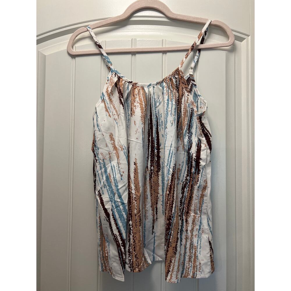 NWT SHEIN Women’s Fluid Tie-Dye Random Print Pullover Cami Top Size S Multicolor